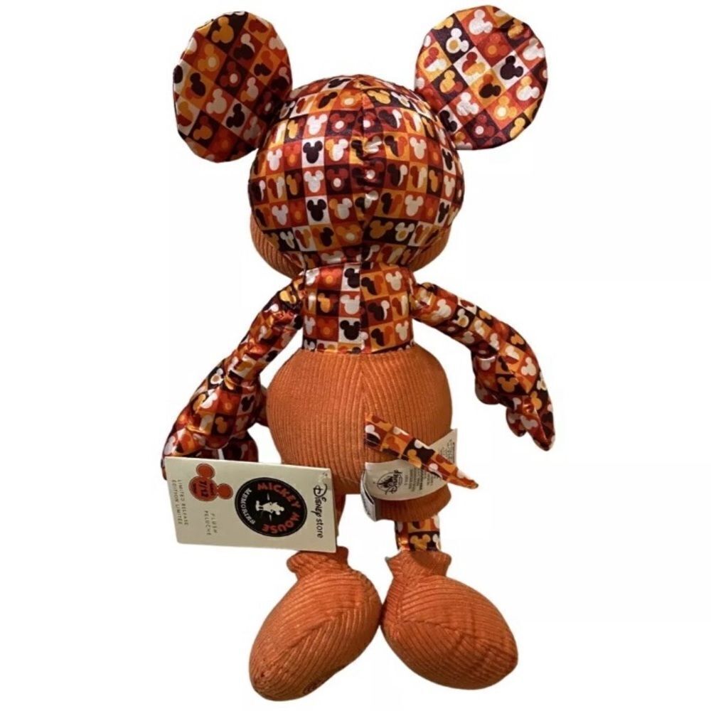 NWT Mickey Mouse Memories Orange Corduroy Soft Toy Series 7 of 12 - Picture 2 of 4